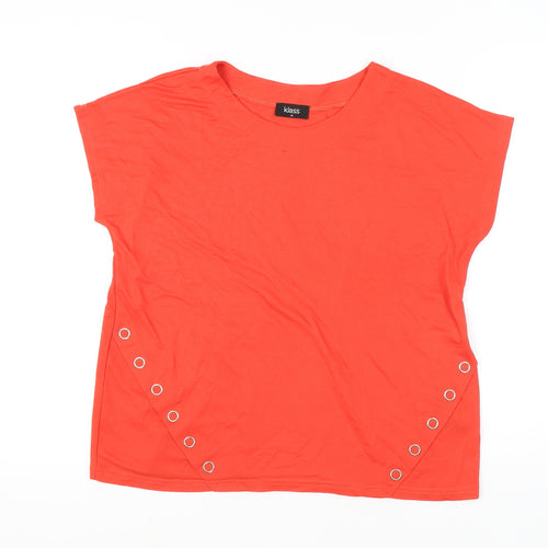 Klass Women's Red Basic T-Shirt - Medium, Casual Summer Wear