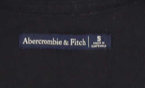 Abercrombie & Fitch Men's Black Crew Neck T-Shirt, Size S