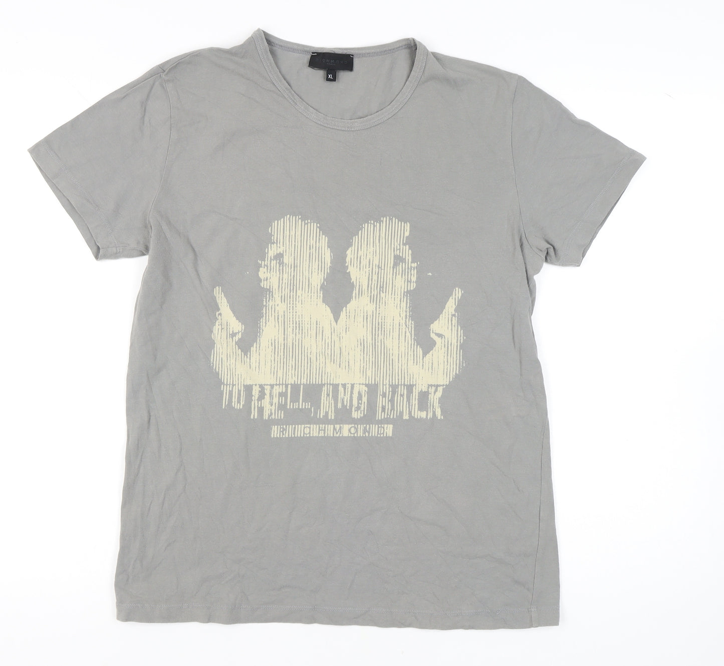Richmond Denim Grey Graphic Print XL T-Shirt