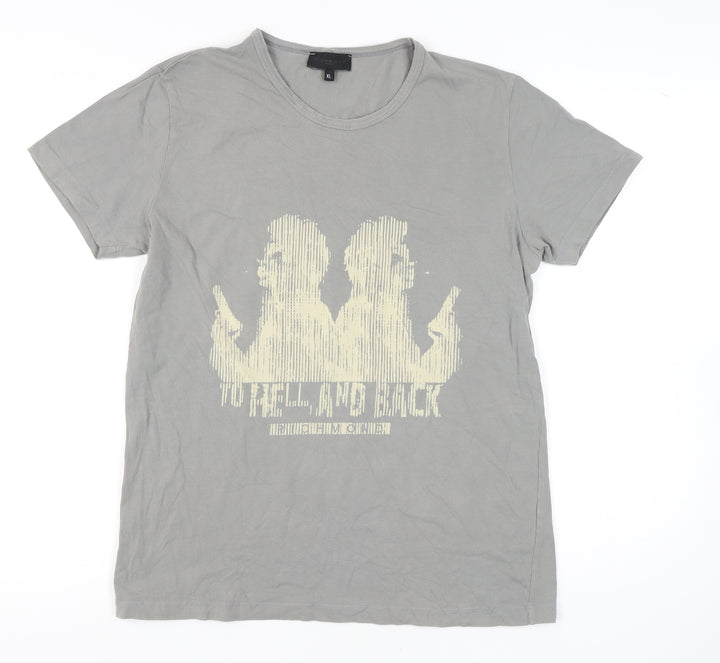 Richmond Denim Grey Graphic Print XL T-Shirt