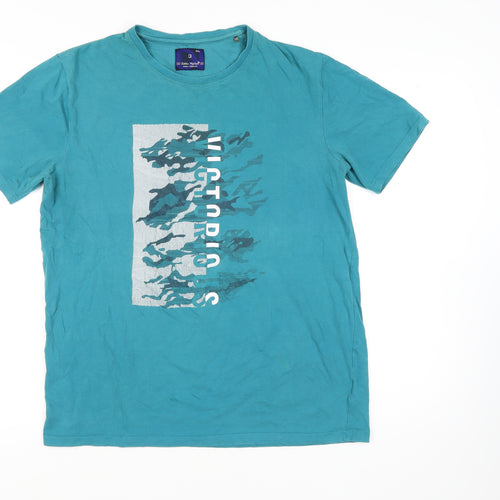 Cotton Nation Men’s Blue Graphic 2XL T-Shirt