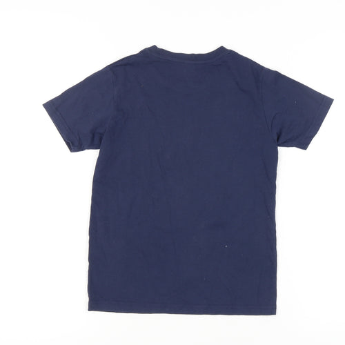 Uniqlo Girls Blue Graphic T-Shirt, 9-10 Years, Cotton Blend