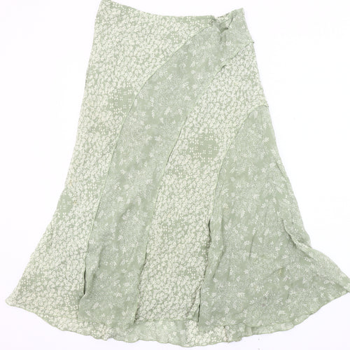 Per Una Floral Wrap Midi Skirt for Women in Green, Size 14