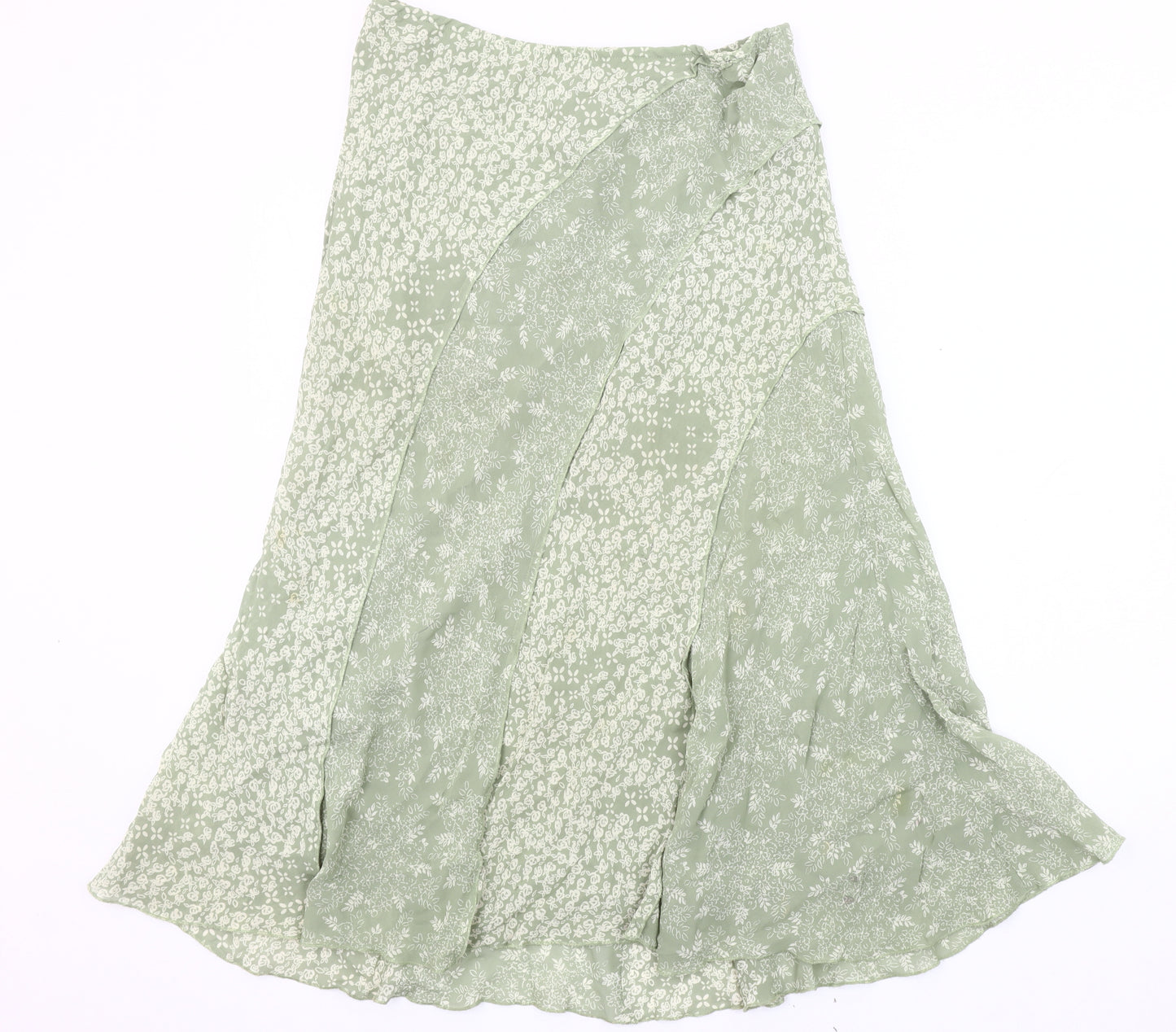Per Una Floral Wrap Midi Skirt for Women in Green, Size 14