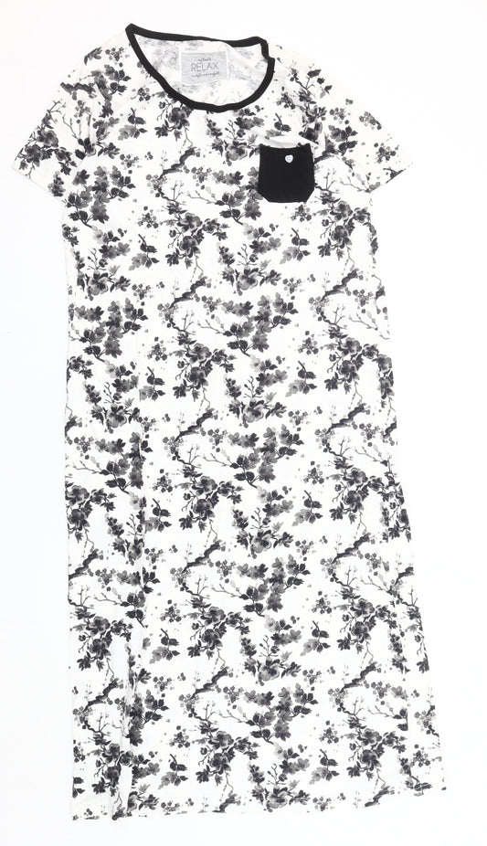 Peacocks Women's Floral Nightshirt 10-12 Cotton