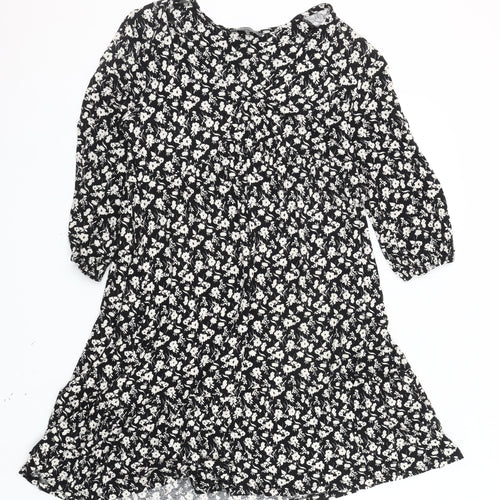 Principles Women's Black Floral Dress Size 10
