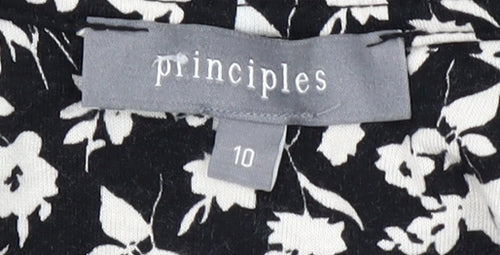 Principles Women's Black Floral Dress Size 10