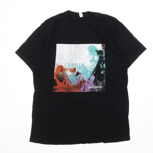 Bella + Canvas Men’s Black Music Graphic T-Shirt L