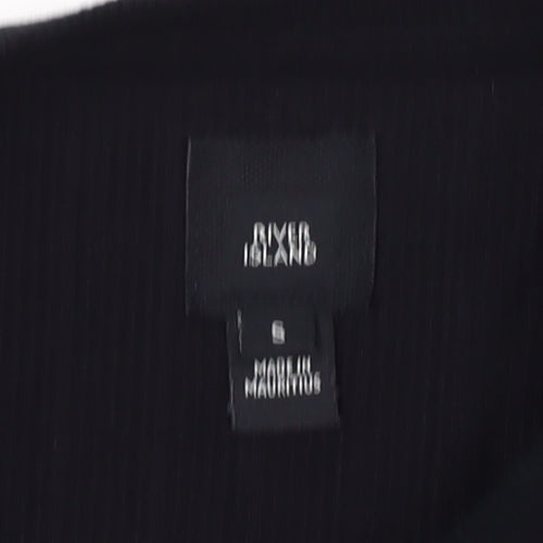 River Island Men's Black Crew Neck T-Shirt, Size S