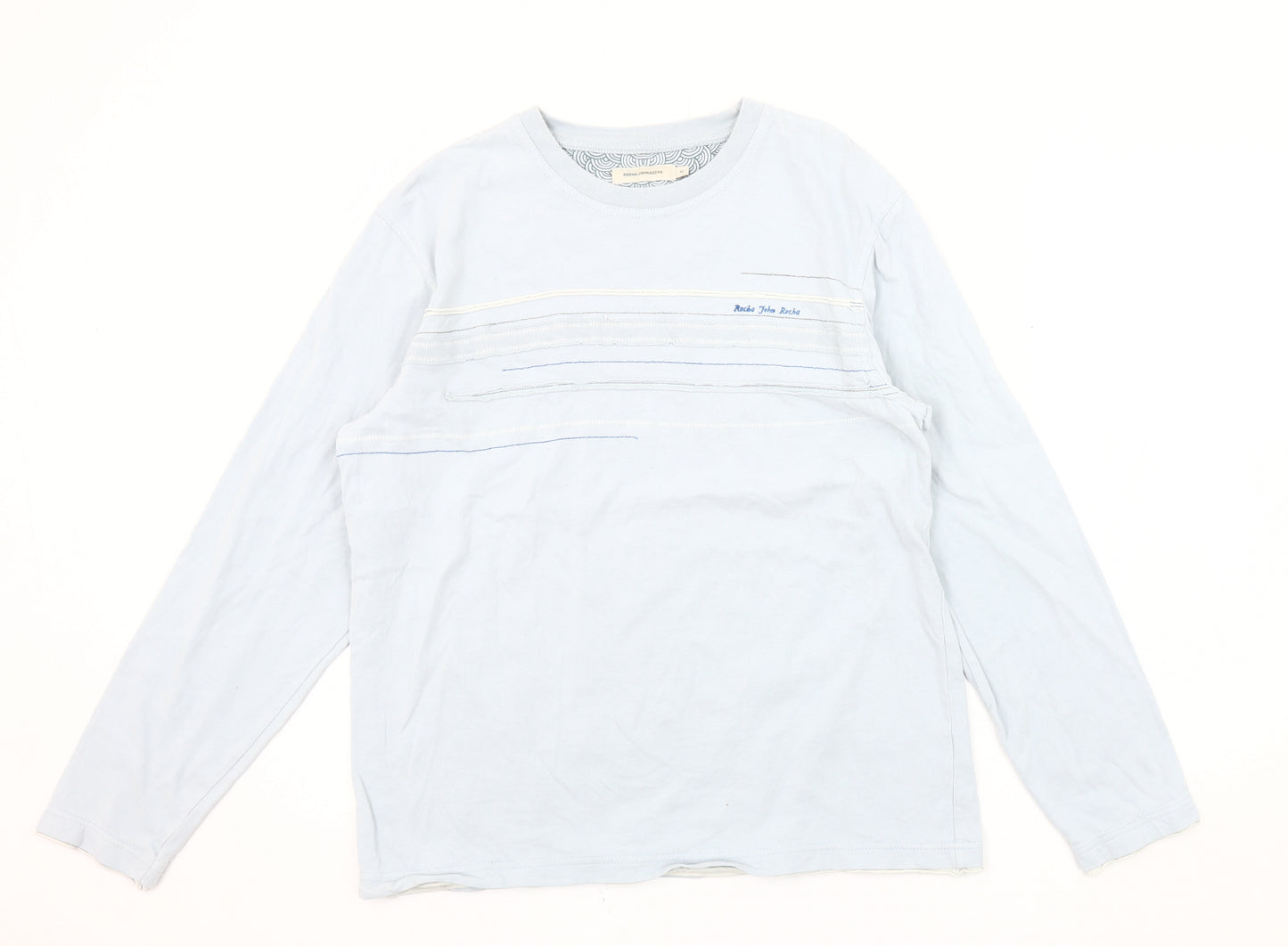 Rocha John Rocha Men's Blue Long Sleeve Shirt M