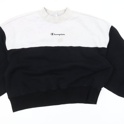 Champion Women's Black/White Pullover Sweatshirt M