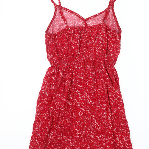 Hollister Women's Red Polka Dot Slip Dress S