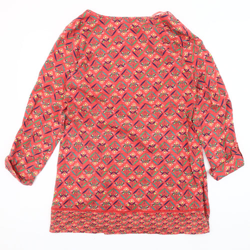 Mantaray Women's Red Geometric Blouse Size 12