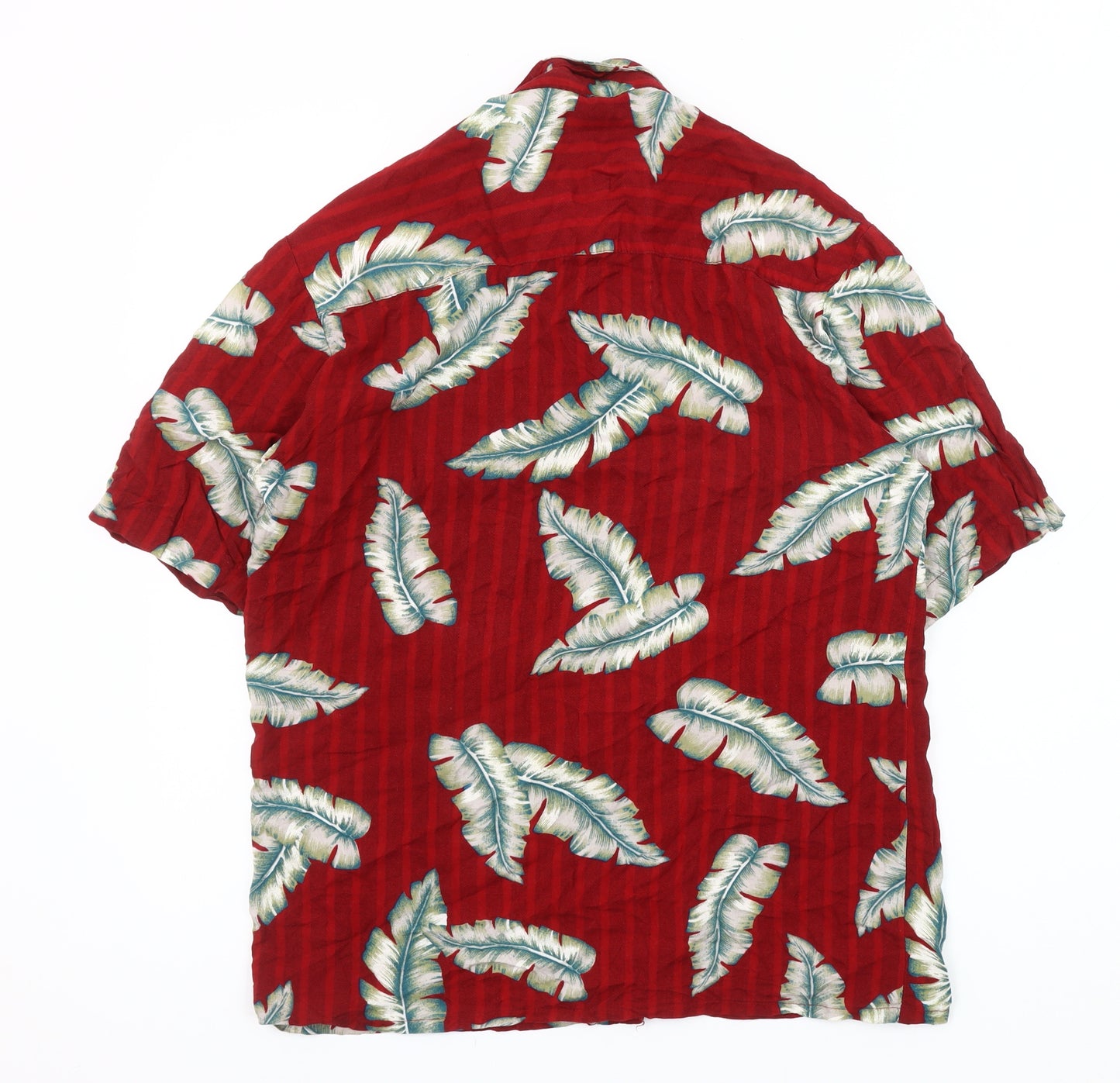Puritan Men's Red Tropical Floral Shirt - Small