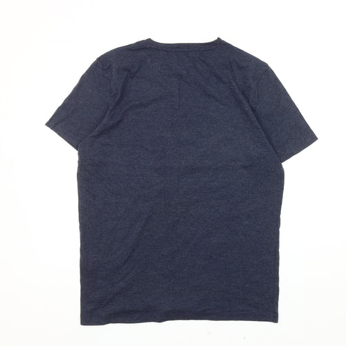 Jack & Jones Men's Blue Graphic Print T-Shirt