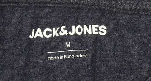 Jack & Jones Men's Blue Graphic Print T-Shirt