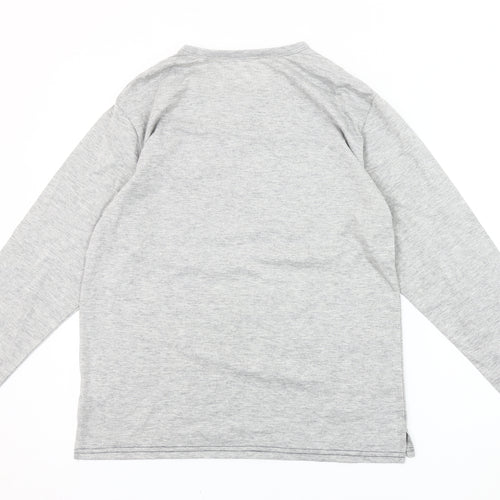 The White Company Men's Grey Long Sleeve Top