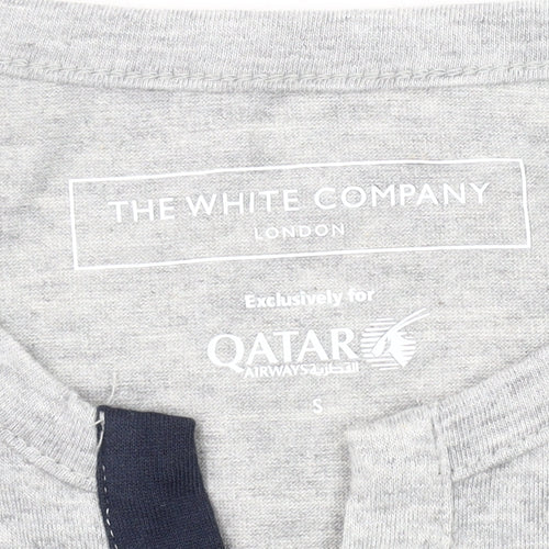 The White Company Men's Grey Long Sleeve Top