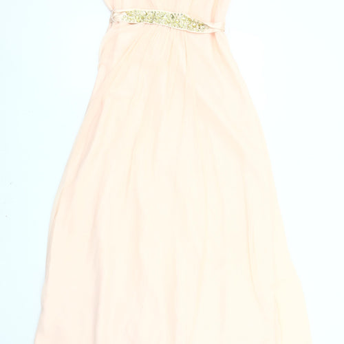 Coast Women's Beige Sequin Formal Dress UK 12