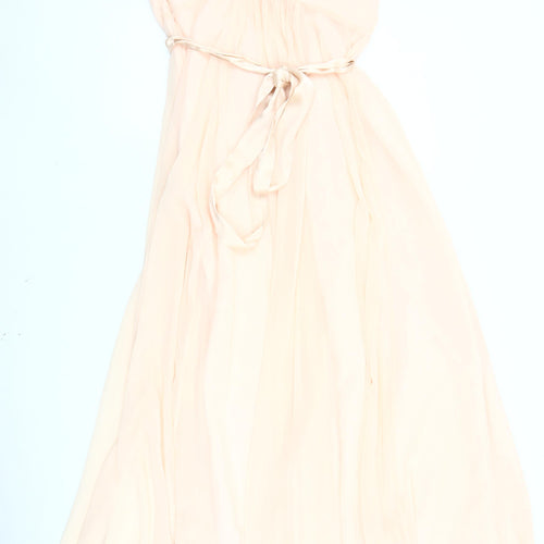 Coast Women's Beige Sequin Formal Dress UK 12