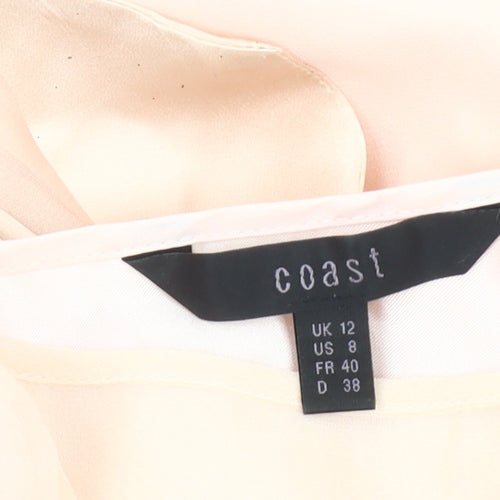 Coast Women's Beige Sequin Formal Dress UK 12