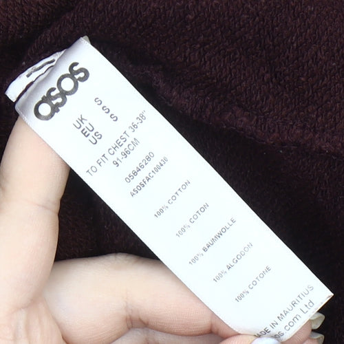 ASOS Men's Red Full Zip Hoodie Small Size