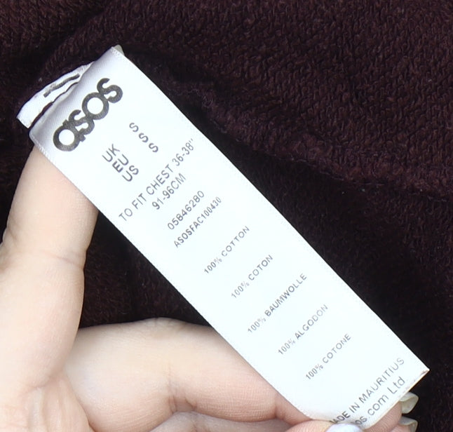 ASOS Men's Red Full Zip Hoodie Small Size