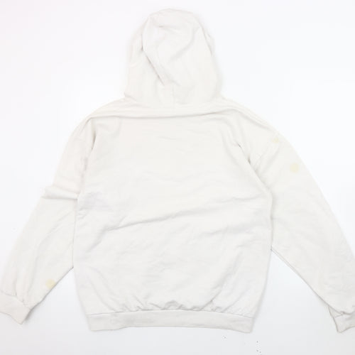ISAWITFIRST Men's White Pullover Hoodie, Size S
