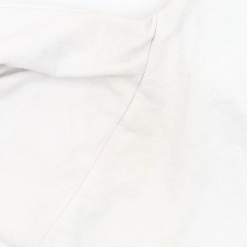 ISAWITFIRST Men's White Pullover Hoodie, Size S