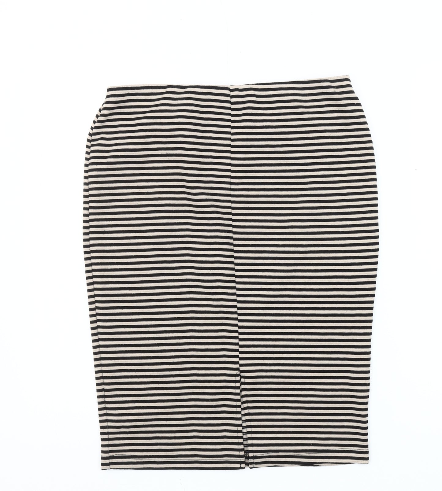 BHS Women’s Black Striped Pencil Skirt Size 12