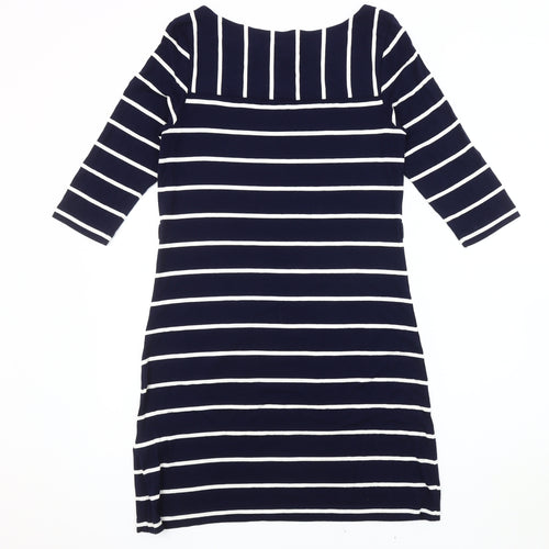 Phase Eight Women's Blue Striped Shift Dress, Size 12