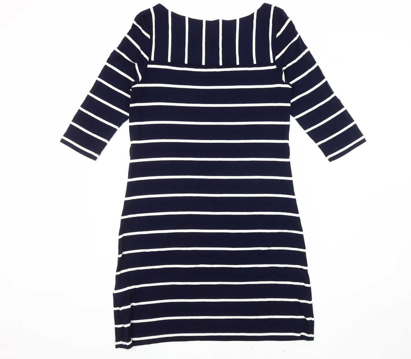 Phase Eight Women's Blue Striped Shift Dress, Size 12