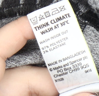 M&S Women's Grey Animal Print Dress Size 16