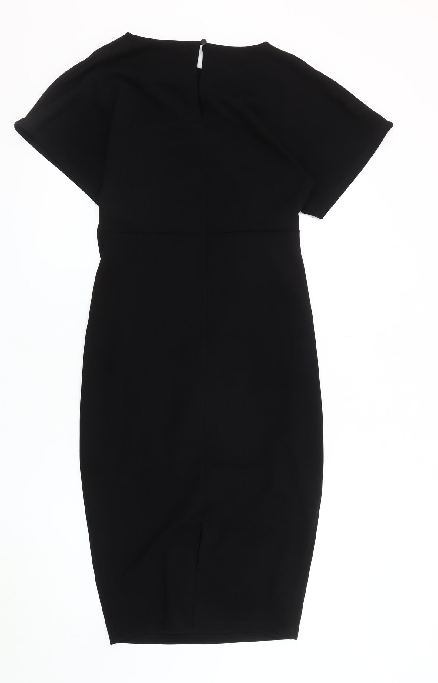 Lipsy Black Midi Sheath Dress - Size 10, Women's Party Staple