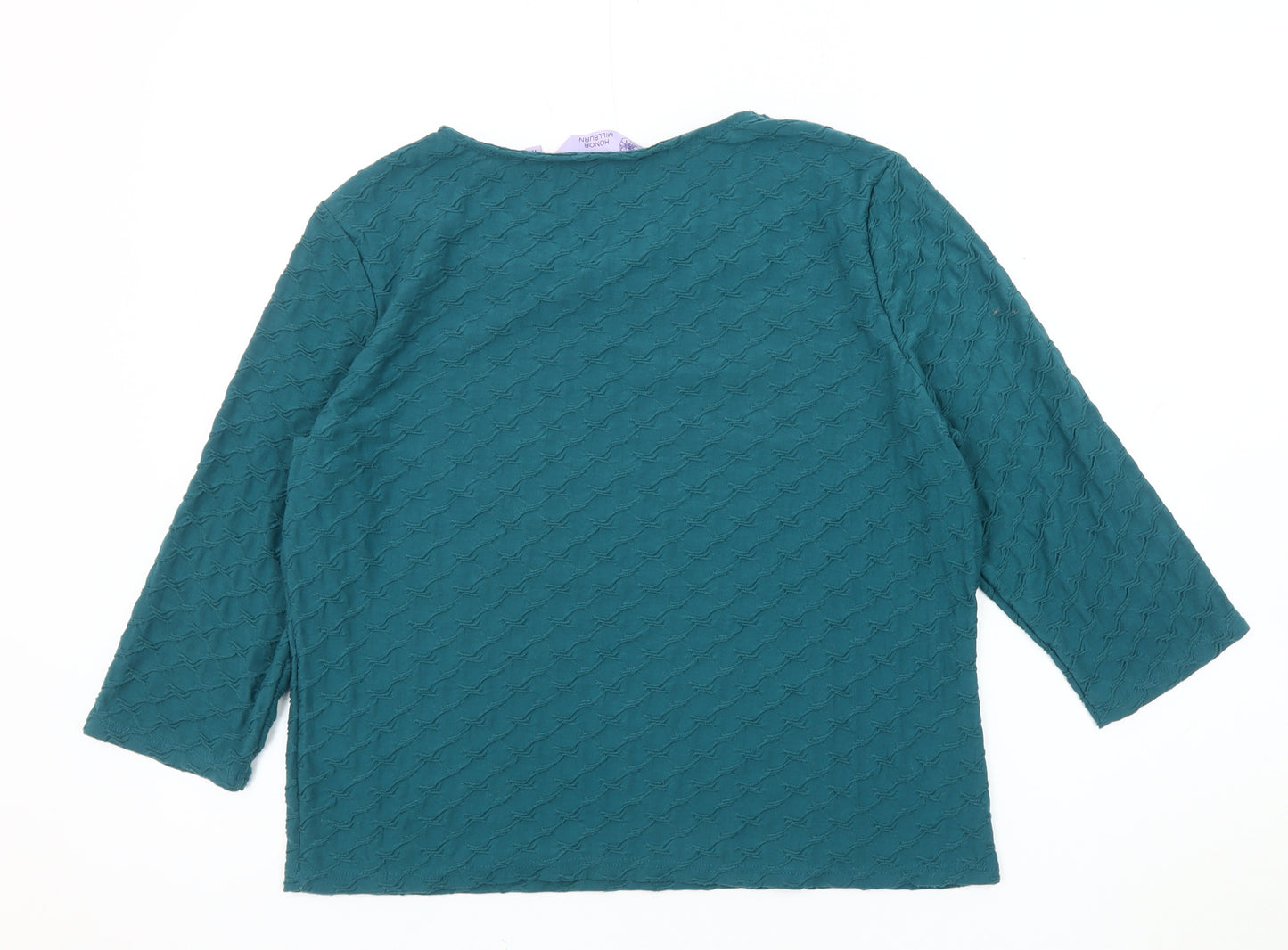 Honor Millburn Women's Green 3/4 Sleeve Top Size 12