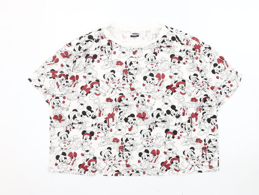 Front view of George Women's Multicoloured Cartoon T-Shirt, size L