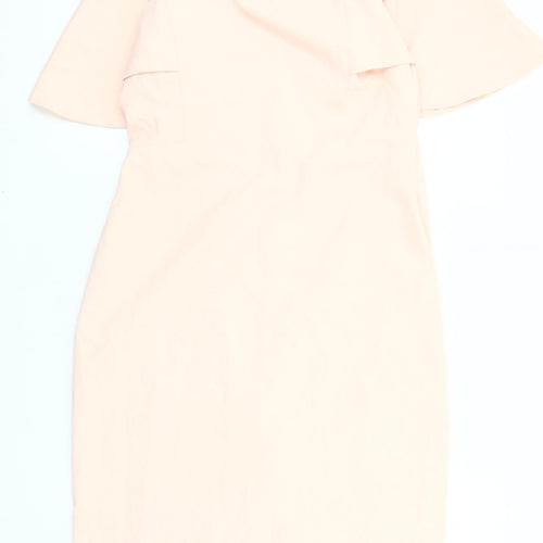 Oasis Women's Pink Dress Size 12 with Zip Closure