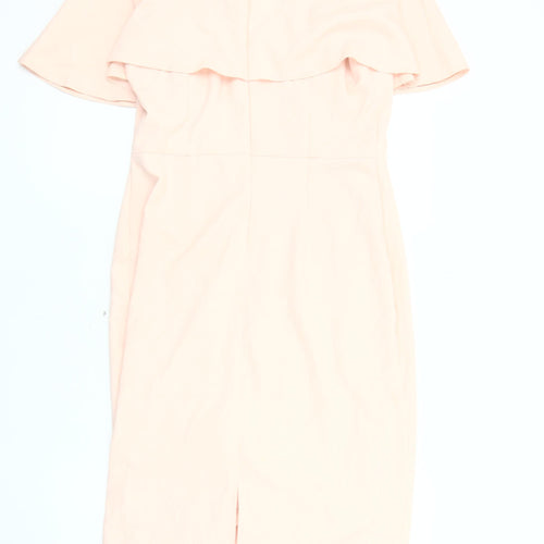 Oasis Women's Pink Dress Size 12 with Zip Closure