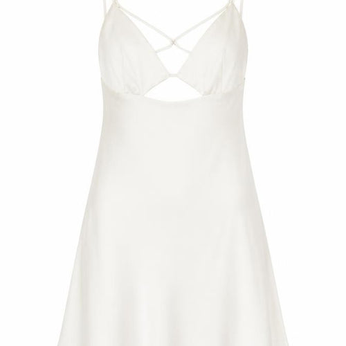 ZARA Women Ivory Slip Dress Size 10, Strappy Backless