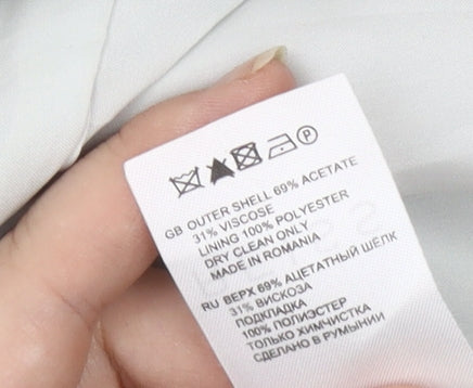 Reiss Women's Ivory Dress, Size 8, Acetate Blend