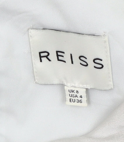 Reiss Women's Ivory Dress, Size 8, Acetate Blend