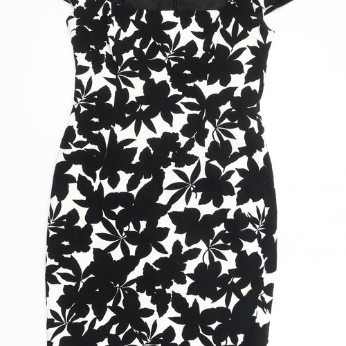 Laura Ashley Women's Black & White Floral Dress Size 12