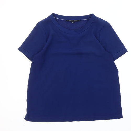 French Connection Women's Blue Medium Top - Casual Crew Neck