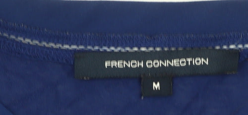 French Connection Women's Blue Medium Top - Casual Crew Neck