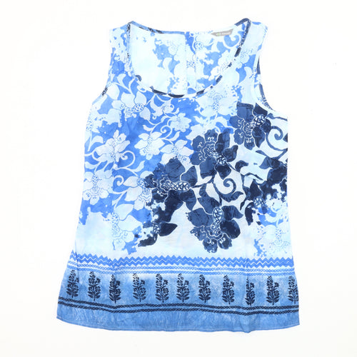 Marks and Spencer Blue Floral Tank Size 8