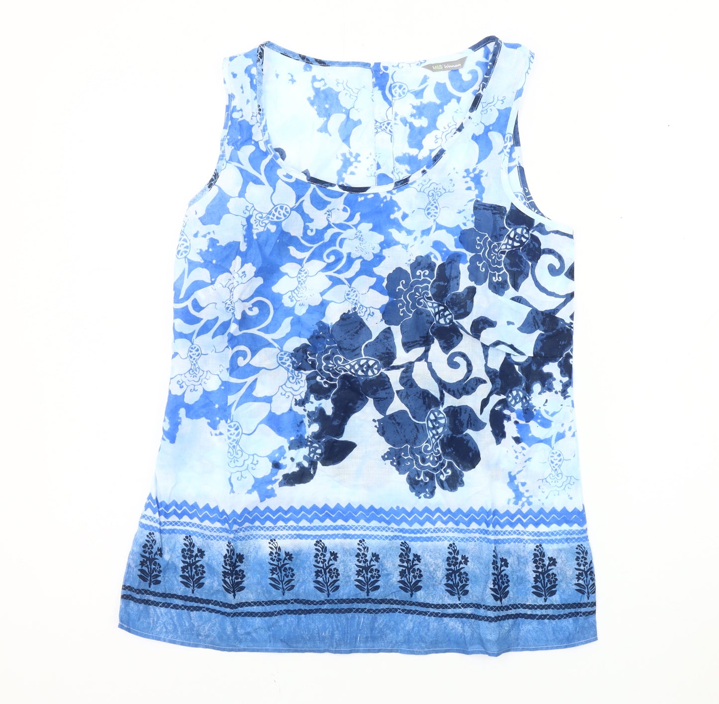 Marks and Spencer Blue Floral Tank Size 8