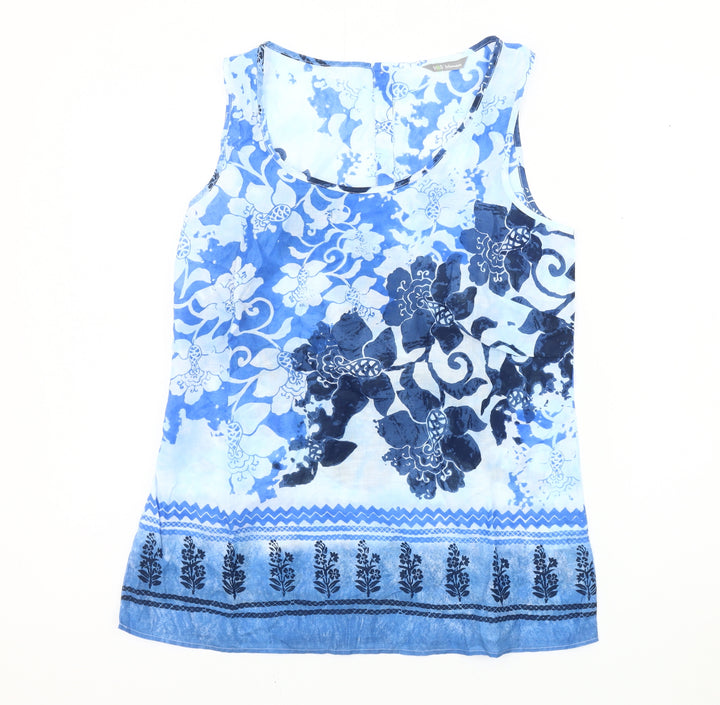 Marks and Spencer Blue Floral Tank Size 8