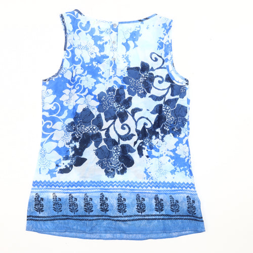 Marks and Spencer Blue Floral Tank Size 8
