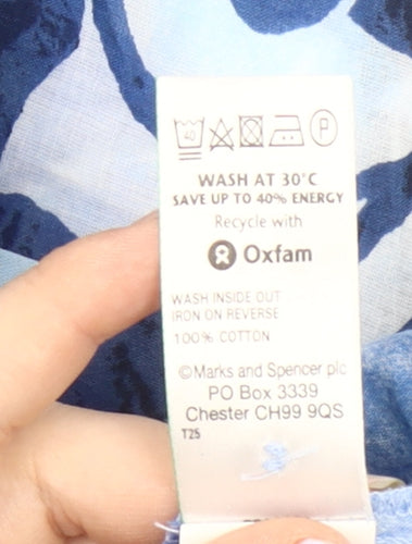 Marks and Spencer Blue Floral Tank Size 8