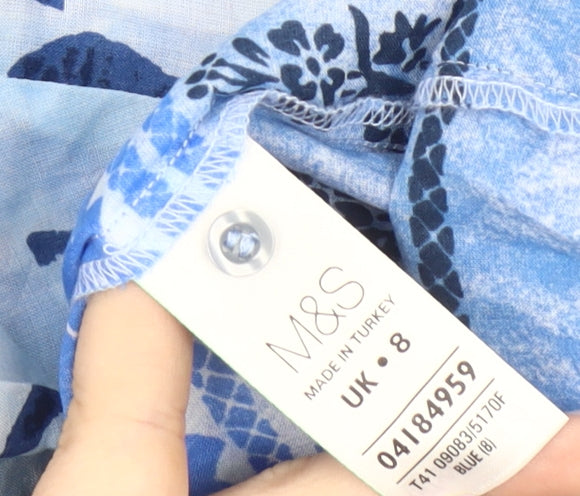 Marks and Spencer Blue Floral Tank Size 8